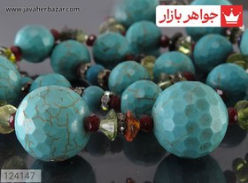 تصویر سینه ریز فیروزه سنتاتیک تراش لانه زنبوری کد 124147 