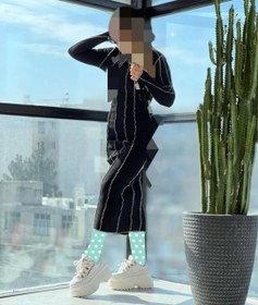 تصویر پیراهن ماکسی رگه دوزی زنانه فری سایز ۳۶ تا ۴۴ 