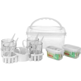 تصویر سرویس چای خوری دلنار 4 نفره هوم کت - کالباسی Delnar tea set for 4 people Homeket