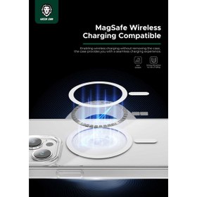 تصویر قاب گرین لاین مدل Magsafe Crystal Clear برای سری آیفون 16/16پرو/16پرومکس 