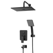 تصویر ملزومات شیر توکار دوش تیپ 4 دامون فلت مشکی کسری 