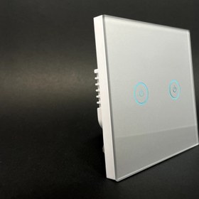 تصویر کلید لمسی دو پل نقره ای هوش ایران2 