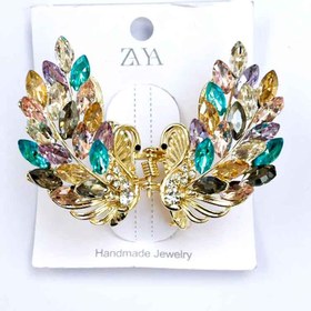 تصویر کلیپس فلزی زایا مدل طاووس 