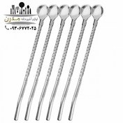 تصویر قاشق نی شربت خوری 6 عددی ( 12 تایی ) 