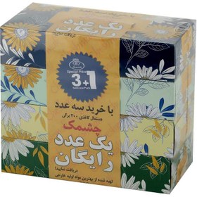 تصویر دستمال کاغذی 100 برگ چشمک (Cheshmak) طرح مینا بسته 4 عددی دستمال کاغذی