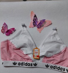 تصویر سوتین معمولی کش adidas - سفیدصورتی / 70 