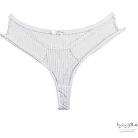 تصویر شورت لامبادا زنانه طرح فیش نت زنبوری کد 729 - L-XL / سفید MNJ3120729