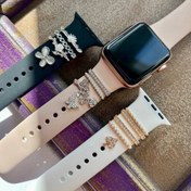 تصویر آویز ساعت هوشمند در تنوع رنگ و مدل قابل نصب بروی انواع بند اپل واچ اصلی و غیر اصلی 