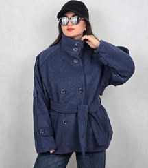 تصویر پالتو فوتر کجراه برشکا 30001 - سرمه ای 