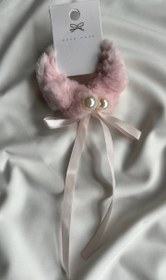 تصویر کش مو پینترستی با ربان - صورتی 