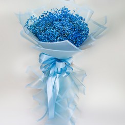 تصویر دسته گل عروس آبی کد 35977 
