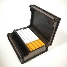 تصویر جا سیگاری و فندک چوبی سحا 