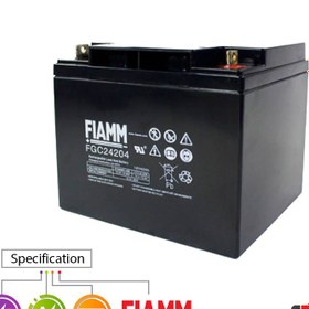 تصویر باتری یو پی اس 12 ولت 42 آمپر فیام ا FIAMM FG24204 VRLA Battery FIAMM FG24204 VRLA Battery