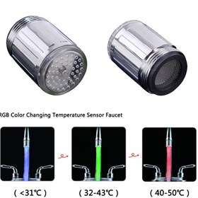 تصویر سری شیرآلات و شلنگ هوشمند مدل LED دماسنج دار 