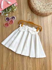 تصویر دامن مجلسی ساتن سفید 