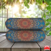 تصویر بالش لوله ای شاهکار آبی 