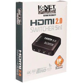 تصویر سوئیچ ۵ پورت HDMI کی نت پلاس مدل KP-SWHD2005 Knet Plus KP-SWHD2005 HDMI 5Port Switch