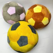 تصویر عروسک توپ پارچه ای نانو کوچک - زردصورتی Small Fabric Ball