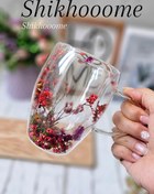 تصویر ماگ دوجداره پیرکس ظرفیت ۰.۰۹۵ لیتر طرح گل خشک 