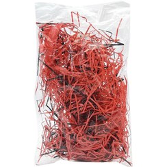 تصویر پوشال کاغذی کادویی رنگی (پوشال تزیینی باکس) Crinkle Paper Red and Black Gift Box