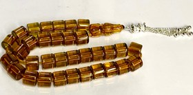 تصویر تسبیح سندلوس شامپاینی تراش از شمش کهنه و اورجینال تراش کسمه کد ۴۱۰ 