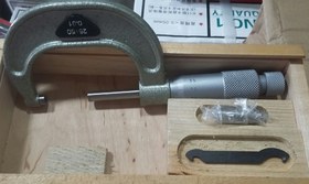 تصویر میکرومتر خارج سنج 50_25 میلیمتر لهستان OUTSIDE MICROMETER 25_50 MM 0.01MM