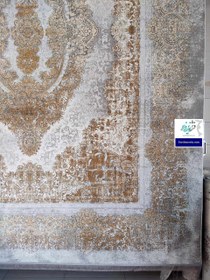 تصویر فرش وینتیج جانت نقره ای 