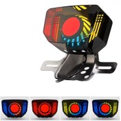 تصویر چراغ خطر عقب موتورسیکلت راهنما دار LED پایه فلزی Colorful Motorcycle Integration LED Tail light