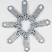 تصویر سرزیپ پلاستیکی نمره 5 رنگ طوسی روشن 