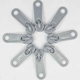 تصویر سرزیپ پلاستیکی نمره 5 رنگ طوسی روشن 