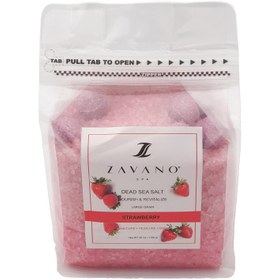 تصویر نمک پدیکور زاوانو توت فرنگی 1100 گرم Zavano Strawberry Dead Sea Salt 