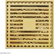 تصویر کفشور برنجی جاستایم نرده ای طلایی C0303-64-79PK justime-floor-drain-code-c0303-64-79pk-brass-golden
