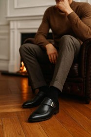 تصویر کفش چرم مردانه مدل اشراف 