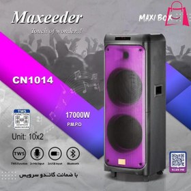 تصویر اسپیکر حرفه ای مکسیدر Maxeeder | مدل CN1014 | با میکروفن 