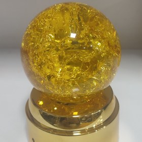 تصویر گوی چرخشی سایز هشت رنگی - طلایی 