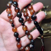 تصویر تسبیح 33 دانه سنگ عقیق معدنی سایز 10 میل کد k1141 