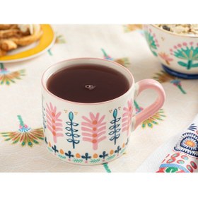 تصویر ماگ سیاه Std Love Adore New Bone China Cup 440 Ml Pink کلاسیک English Home 