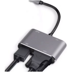 تصویر تبدیل تایپ سی به HDMI/VGA/USB/USB-C اونتن مدل ONTEN OTN-95112 