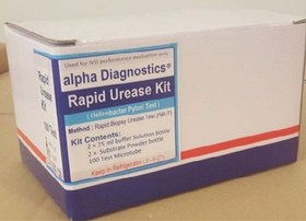 تصویر کیت اوره از 100تستی Alpha Diagnostics Rapid Urease Kit