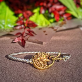 تصویر دستبند نقره با برنج دستساز زنانه و مردانه تک نسخه Handmade silver and brass bracelet