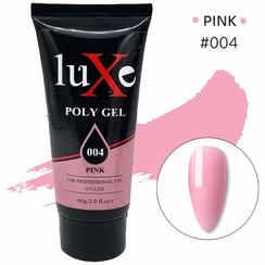 تصویر پلی ژل کاشت ناخن لوکسی رنگ صورتی 60 گرم – کد 004 