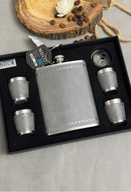 تصویر هیپفلاسک nbco مدل چرم 