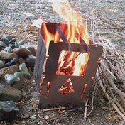 تصویر اجاق هیزمی لولادار بزرگ fbsh11 