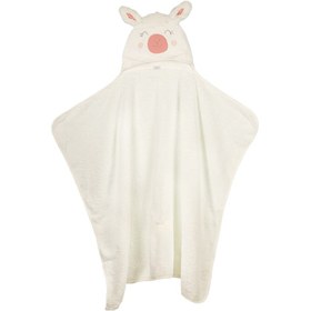 تصویر حوله دورپیچ کلاه دار نوزاد طرح لاما پاپو Papo Lama Papo Lama Baby Hooded Towel