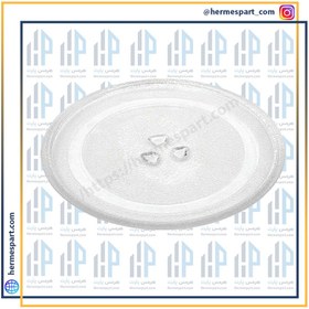 تصویر سینی شیشه ای داخل کابین ماکروفر خارجی سایز ۳۲ مناسب اکثر برندها 