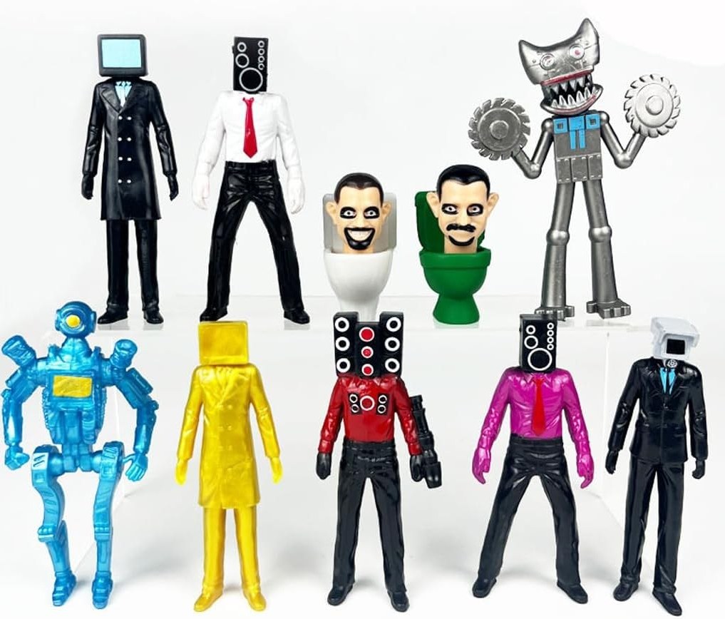 Skibidi Toilet Toy Skibidi Battle Action Figures,Horror Cartoon Movies Character Action Figure