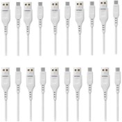 تصویر کابل تبدیل USB به microUSB اندروید دنمن مدل D01V طول 1 متر بسته 10 عددی 