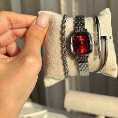 تصویر ساعت مربعی صفحه تراش نایدو - چری 