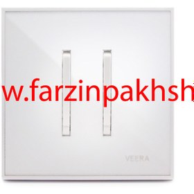 تصویر کلید و پریز ویرا مدل شهاب سفید سفید Veera Switch And Sockets Shahab White White