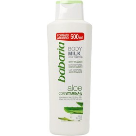 تصویر شیر بدن حاوی عصاره آلوئه ورا حجم 500 میل باباریا Babaria Body Milk Aloe Vera 500 ml